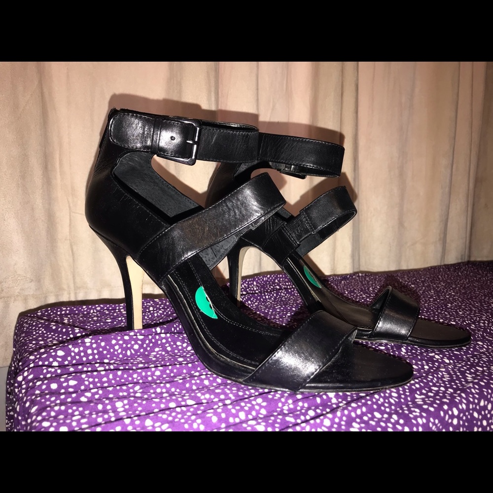Black open toe heels tahari